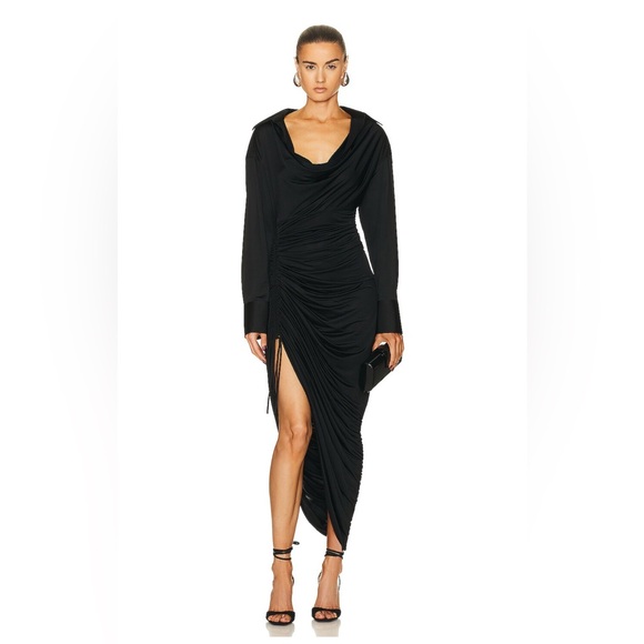 Alexander Wang Asymmetrical Cowl Neck Dress Size